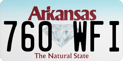 AR license plate 760WFI