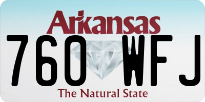 AR license plate 760WFJ