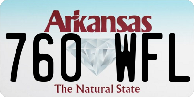 AR license plate 760WFL