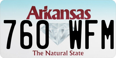 AR license plate 760WFM