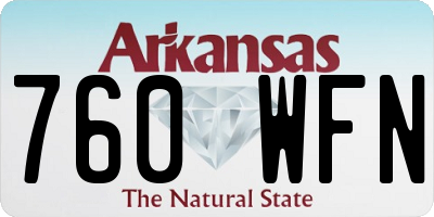 AR license plate 760WFN