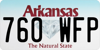 AR license plate 760WFP