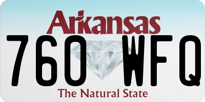 AR license plate 760WFQ