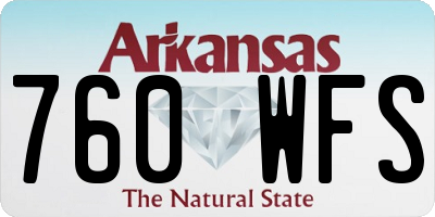 AR license plate 760WFS