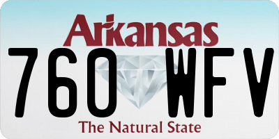 AR license plate 760WFV