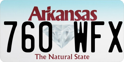 AR license plate 760WFX