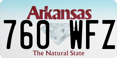 AR license plate 760WFZ