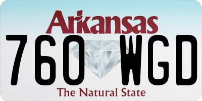 AR license plate 760WGD