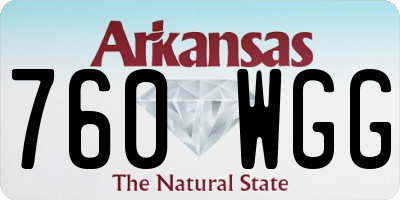 AR license plate 760WGG