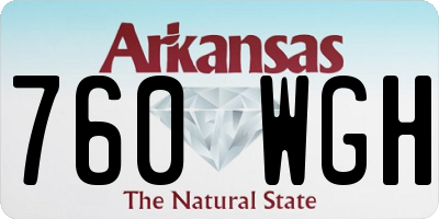 AR license plate 760WGH