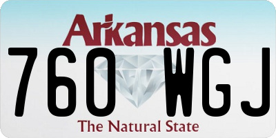 AR license plate 760WGJ