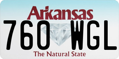 AR license plate 760WGL