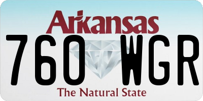 AR license plate 760WGR