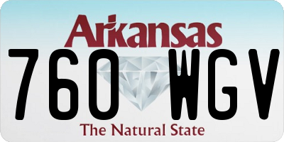 AR license plate 760WGV