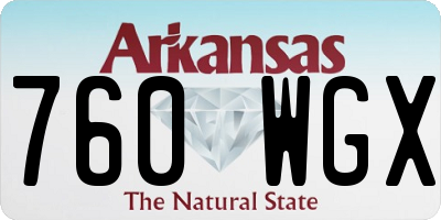 AR license plate 760WGX