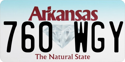 AR license plate 760WGY