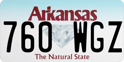 AR license plate 760WGZ
