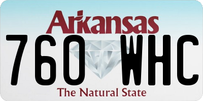 AR license plate 760WHC