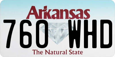 AR license plate 760WHD