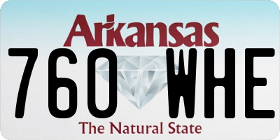 AR license plate 760WHE