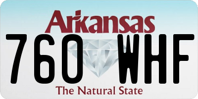 AR license plate 760WHF