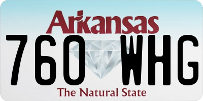 AR license plate 760WHG