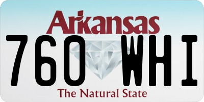 AR license plate 760WHI