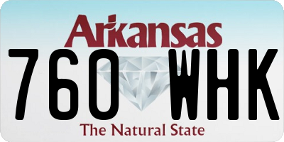 AR license plate 760WHK