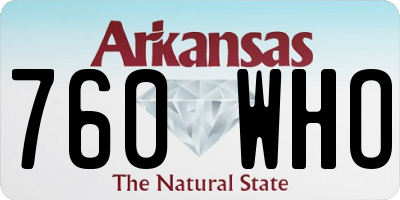 AR license plate 760WHO
