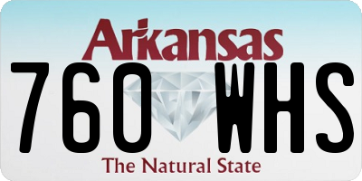 AR license plate 760WHS