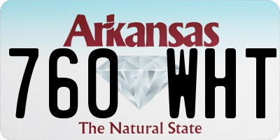 AR license plate 760WHT