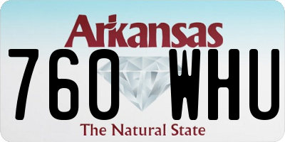 AR license plate 760WHU