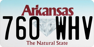 AR license plate 760WHV