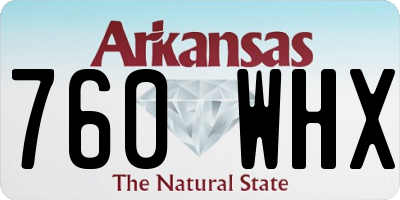 AR license plate 760WHX