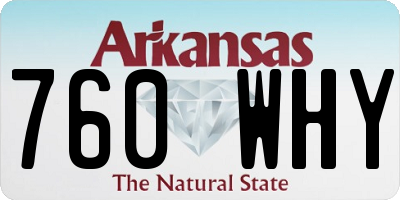 AR license plate 760WHY