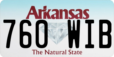 AR license plate 760WIB