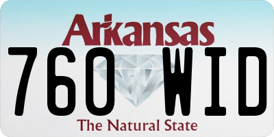 AR license plate 760WID