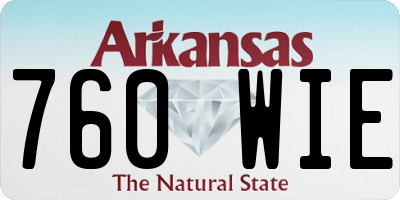 AR license plate 760WIE