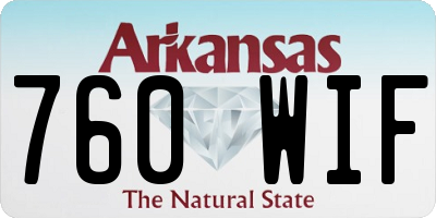 AR license plate 760WIF