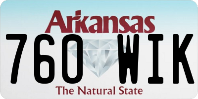AR license plate 760WIK