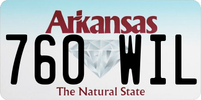 AR license plate 760WIL