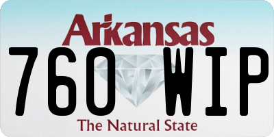 AR license plate 760WIP