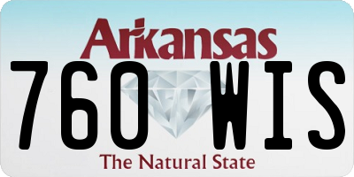 AR license plate 760WIS