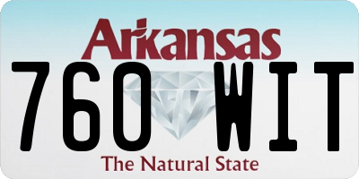AR license plate 760WIT