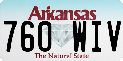 AR license plate 760WIV
