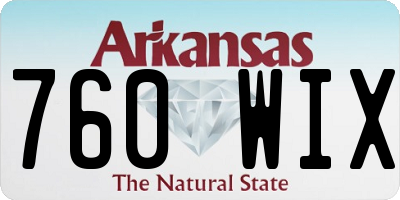 AR license plate 760WIX