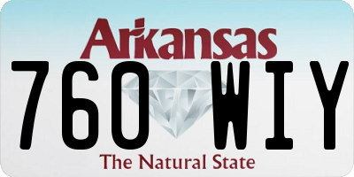 AR license plate 760WIY