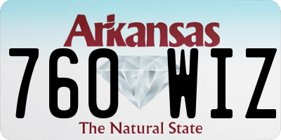 AR license plate 760WIZ