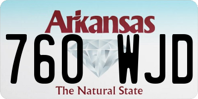 AR license plate 760WJD