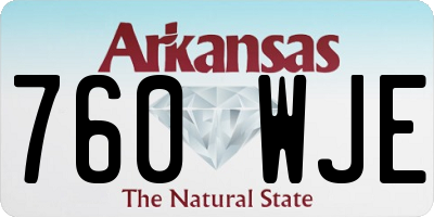 AR license plate 760WJE